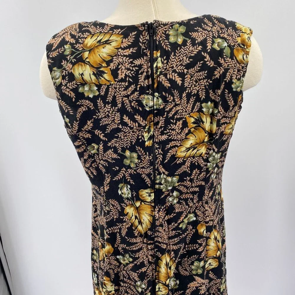 Vintage‎ Jamie Brooke floral cottage prairie midi dress size 14 Large Xlarge Y2K